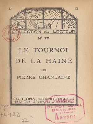 cover image of Le tournoi de la haine